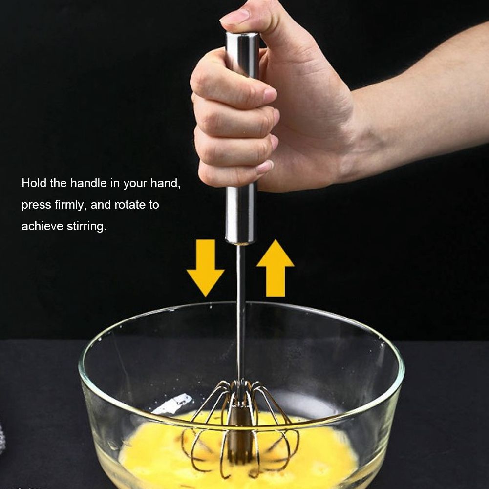 Household Stainless Steel Semi Automatic Egg Beater Cream Mixer Blender view 10