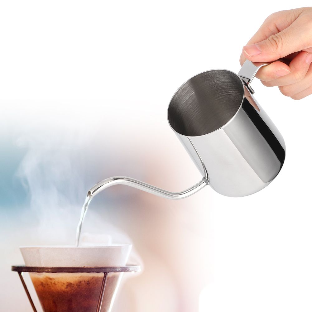 250ml Stainless Steel Coffee Pot Long Spout Kettle with Handle for Home Coffee view 4