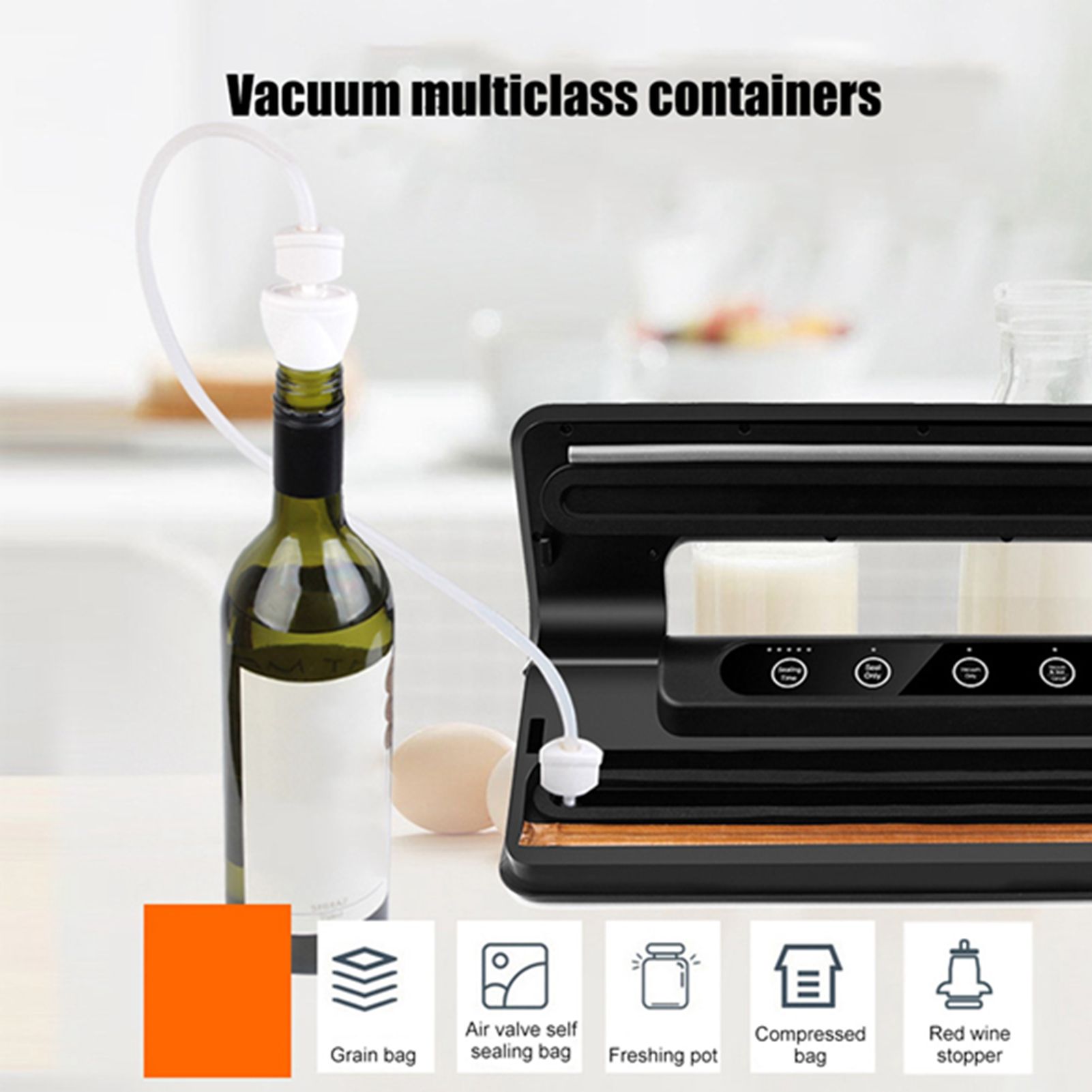 Vacuum Sealer Machine Automatic Food Sealer Food Savers Home KitchenEU Plug view 9