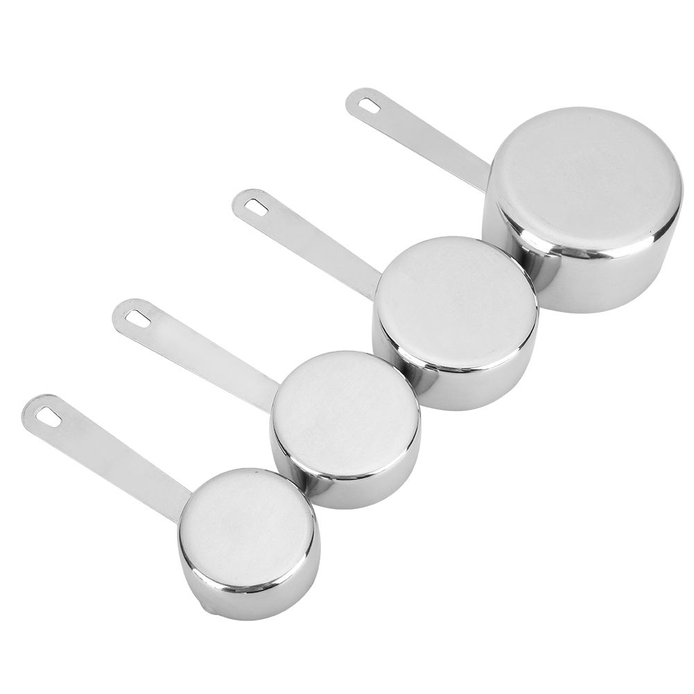4Pcs/set Stainless Steel Measuring Cups Spoons Tableware Kitchen Baking Tools view 9