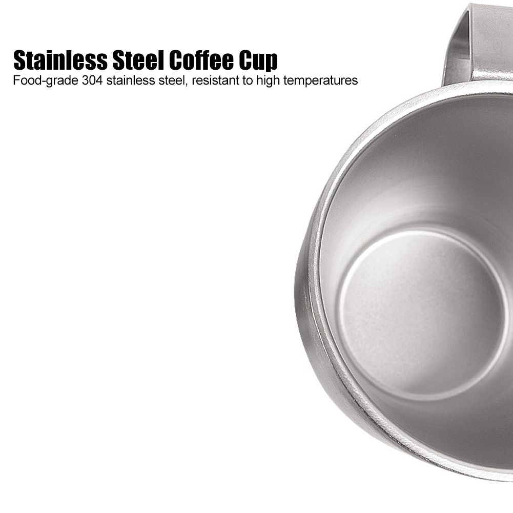 Household 304 Stainless Steel Double Layer Coffee Cup Mug with Handle for view 8