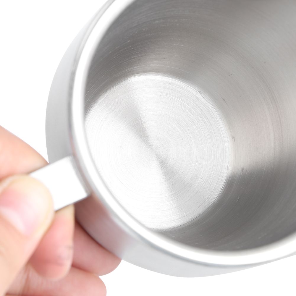 Household 304 Stainless Steel Double Layer Coffee Cup Mug with Handle for view 11