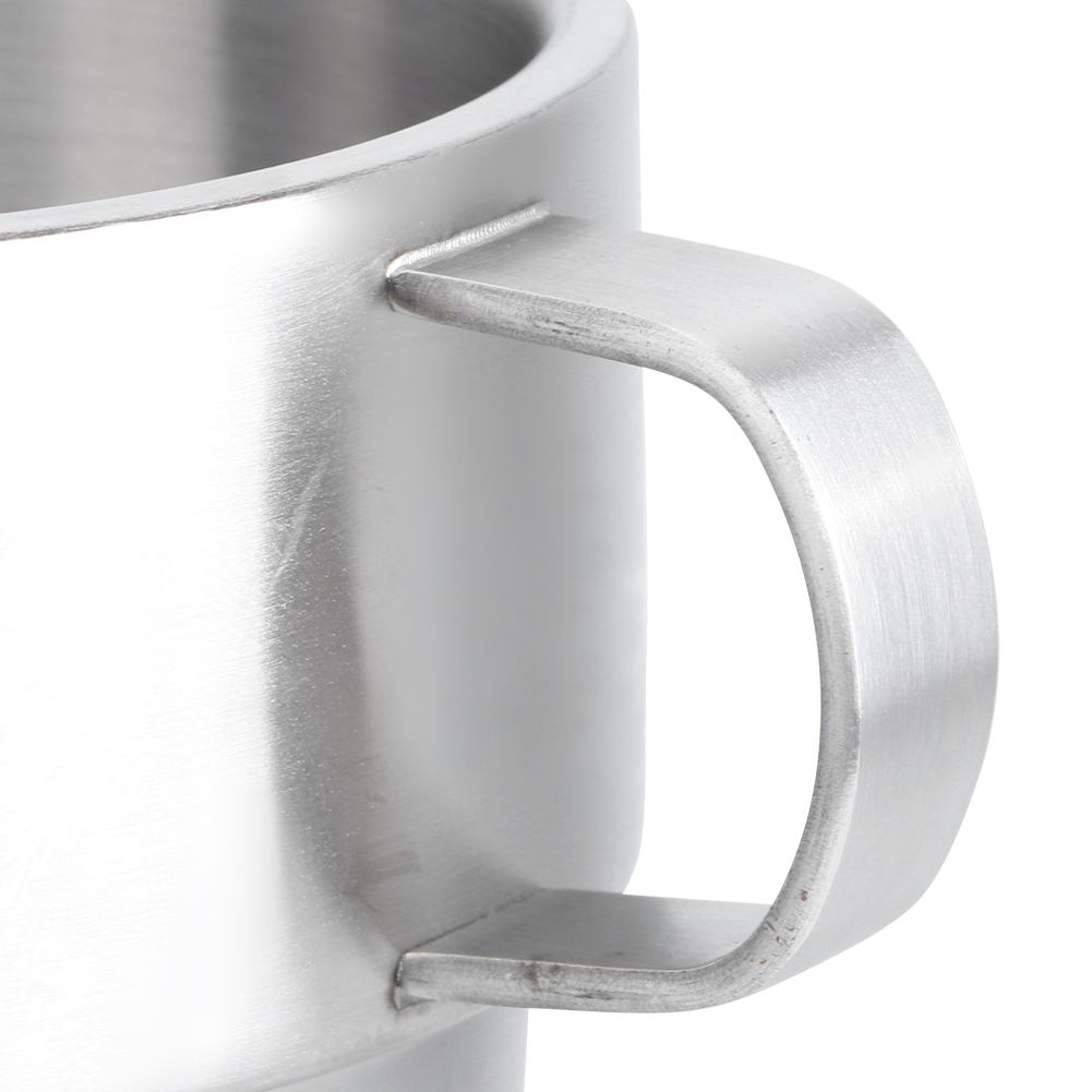 Household 304 Stainless Steel Double Layer Coffee Cup Mug with Handle for view 12