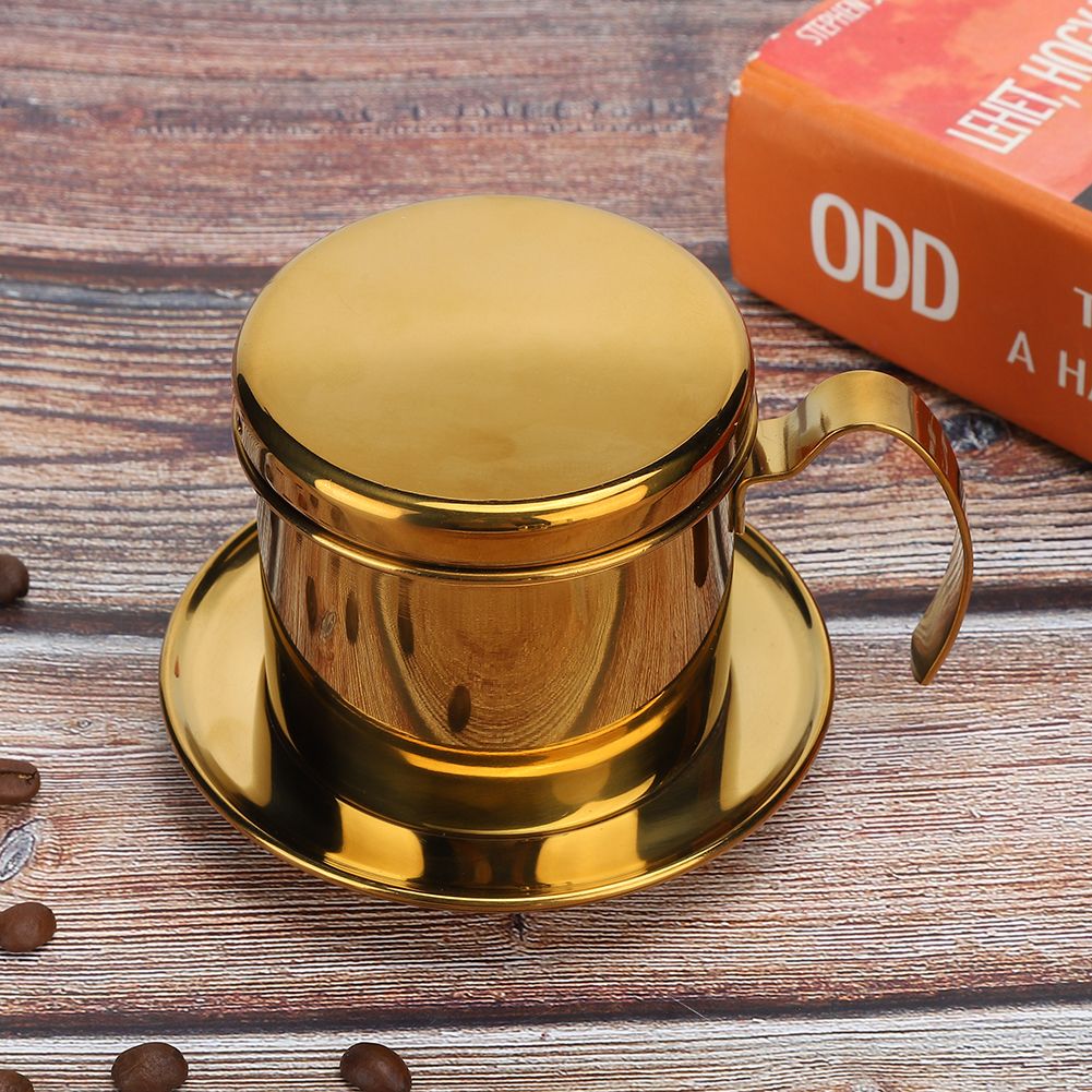 Stainless Steel Vietnamese Style Coffee Maker Pot Coffee Drip Brewer for Home view 3