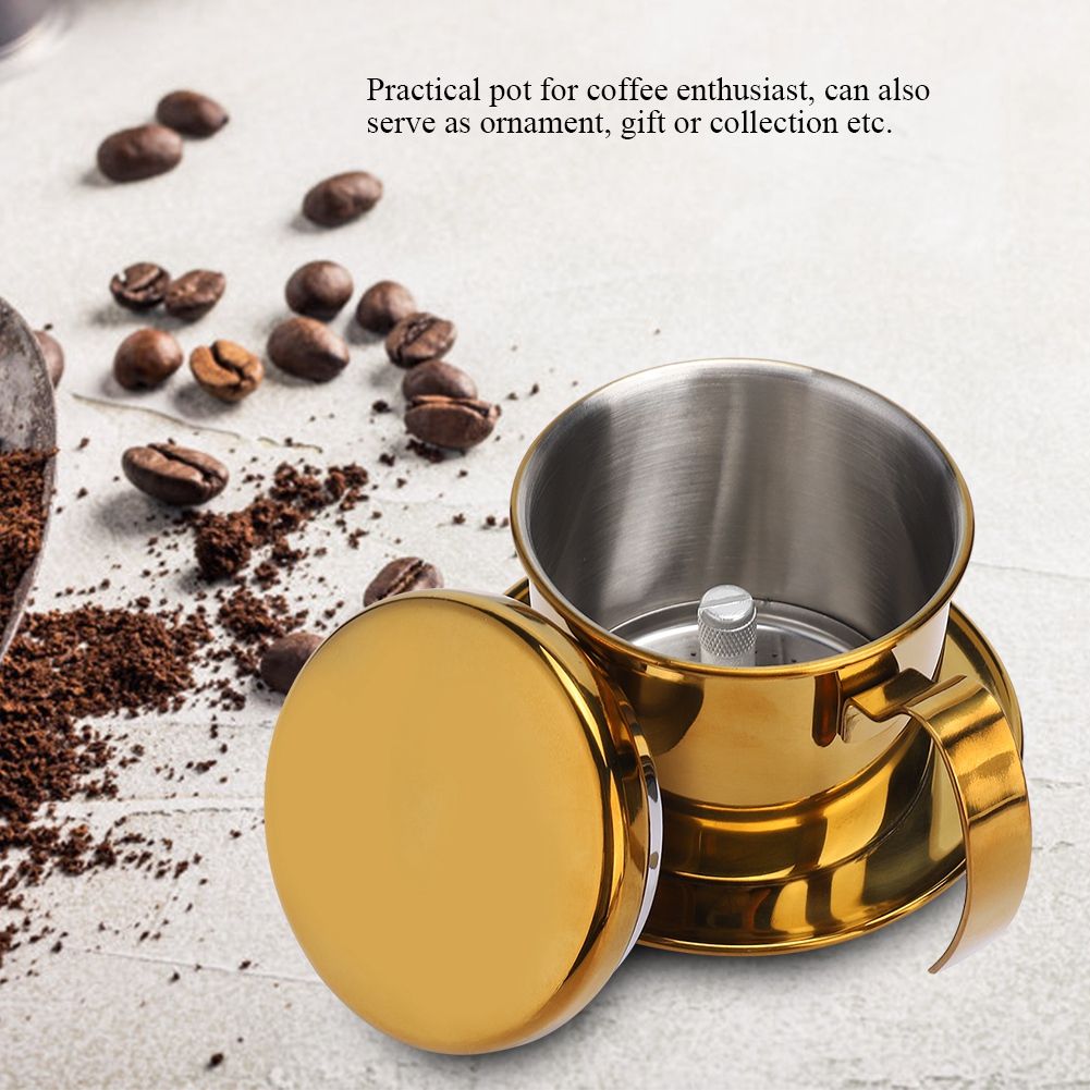 Stainless Steel Vietnamese Style Coffee Maker Pot Coffee Drip Brewer for Home view 8