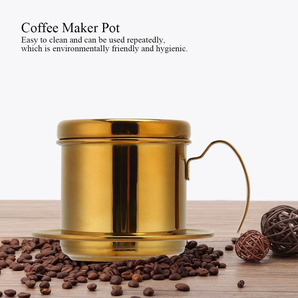 Stainless Steel Vietnamese Style Coffee Maker Pot Coffee Drip Brewer for Home view 9