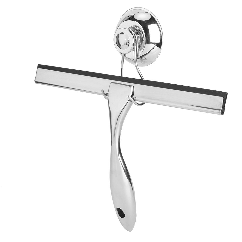 Stainless Steel Glass Cleaner Window Wiper Bathroom Glass Tile Scraper with — image 1