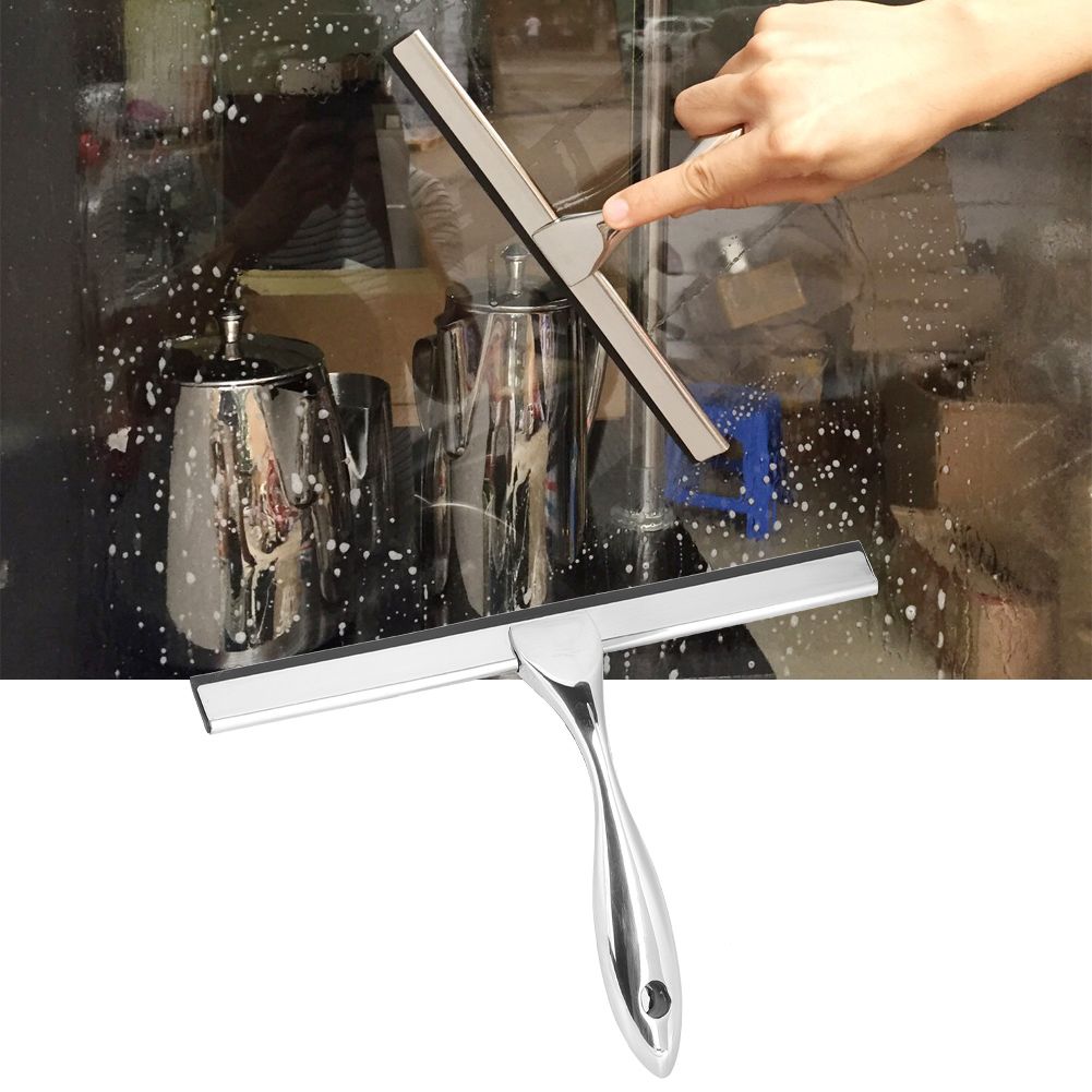 Stainless Steel Glass Cleaner Window Wiper Bathroom Glass Tile Scraper with view 5