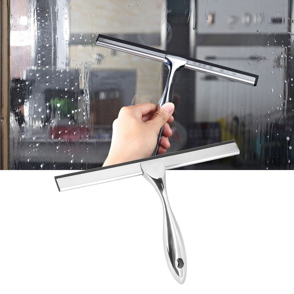 Stainless Steel Glass Cleaner Window Wiper Bathroom Glass Tile Scraper with view 6