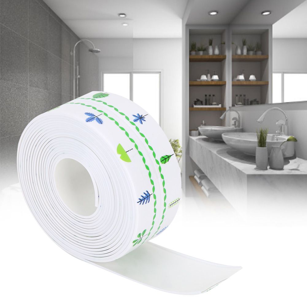 PVC Gaps Waterproof Sealing Strip Stovetop Toilet Self Adhesive Tape for view 5