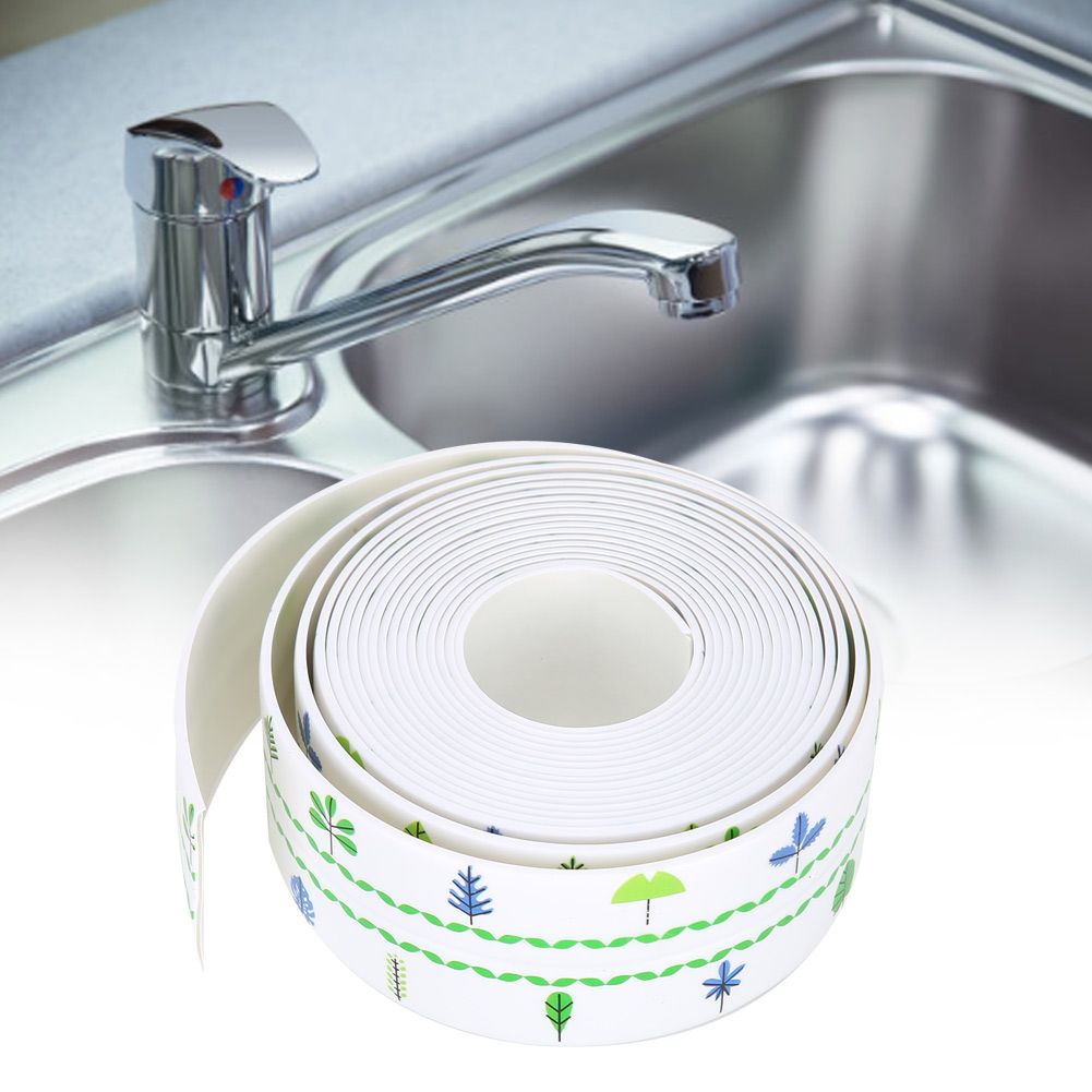 PVC Gaps Waterproof Sealing Strip Stovetop Toilet Self Adhesive Tape for view 6