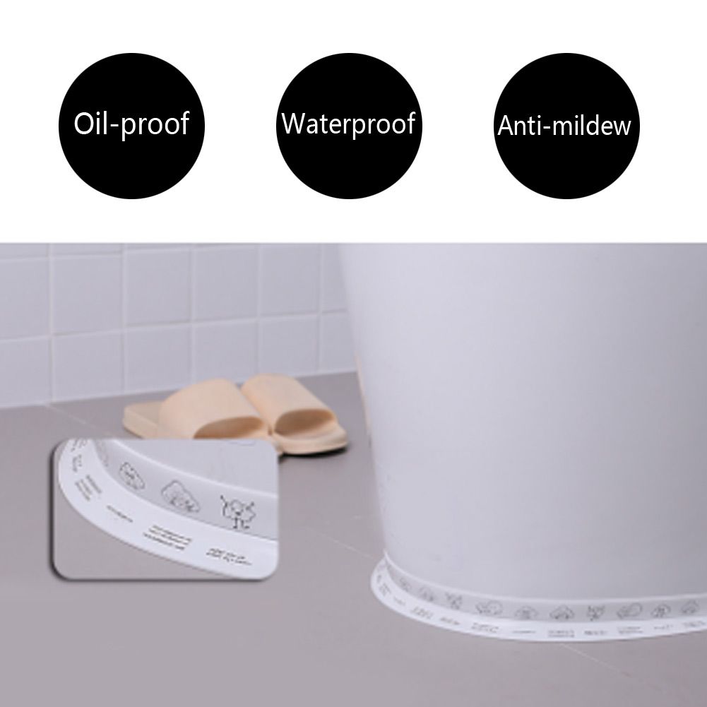 PVC Gaps Waterproof Sealing Strip Stovetop Toilet Self Adhesive Tape for view 7
