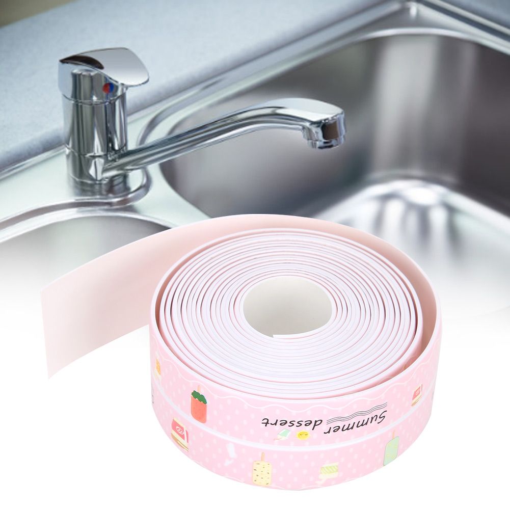 PVC Gaps Waterproof Sealing Strip Stovetop Toilet Self Adhesive Tape for view 6