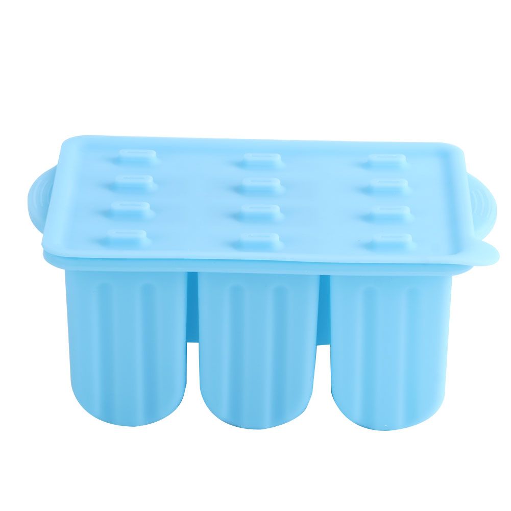 12-Grids Food Grade Silicone Ice Cream Mold Maker Making Tool with Cover and view 9
