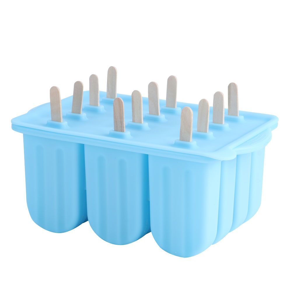 12-Grids Food Grade Silicone Ice Cream Mold Maker Making Tool with Cover and view 10