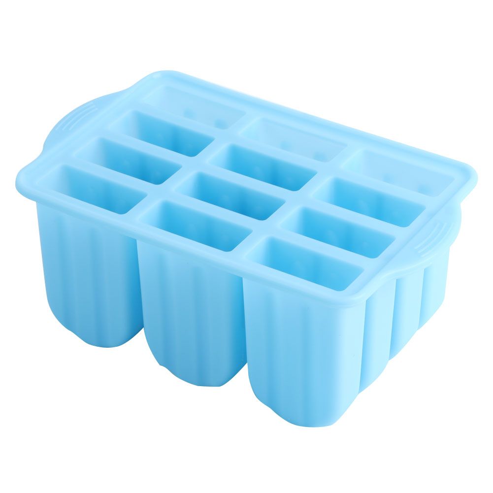 12-Grids Food Grade Silicone Ice Cream Mold Maker Making Tool with Cover and view 11