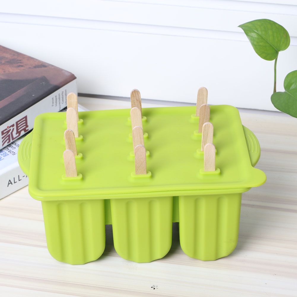 12-Grids Food Grade Silicone Ice Cream Mold Maker Making Tool with Cover and view 4