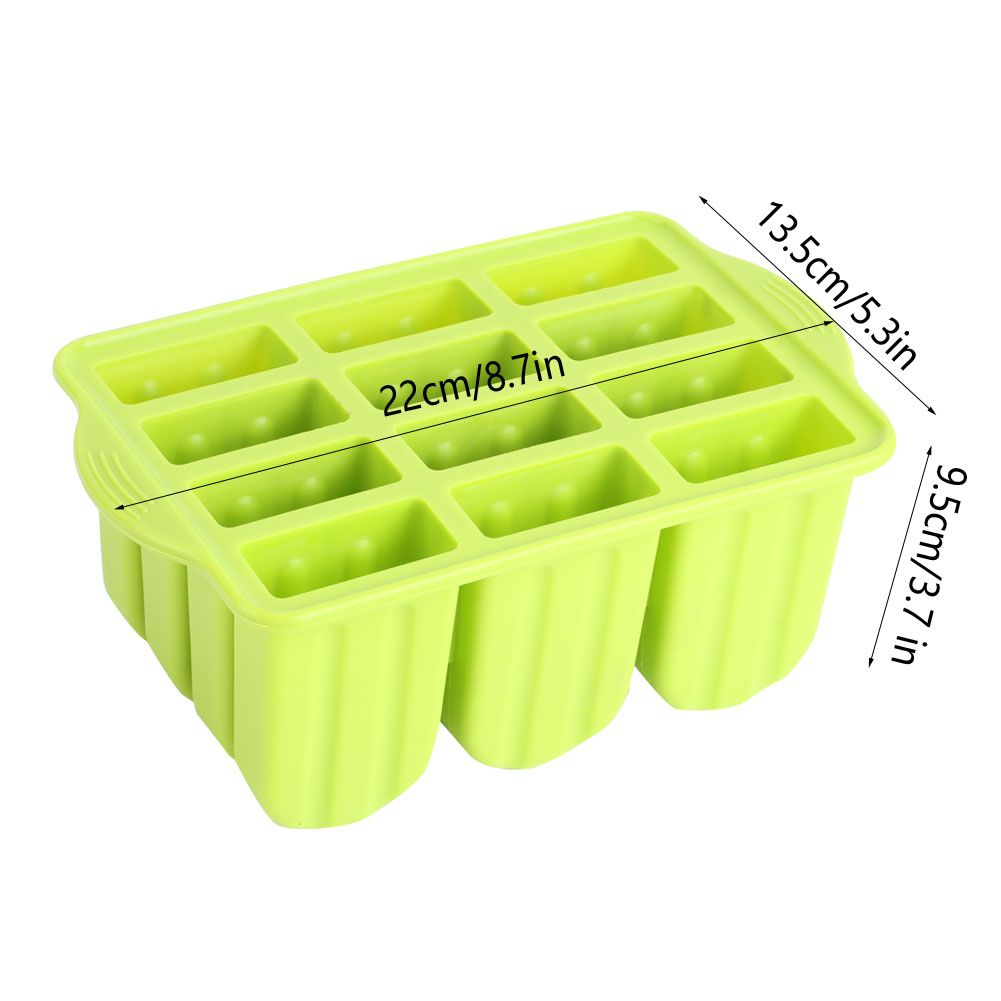 12-Grids Food Grade Silicone Ice Cream Mold Maker Making Tool with Cover and view 8