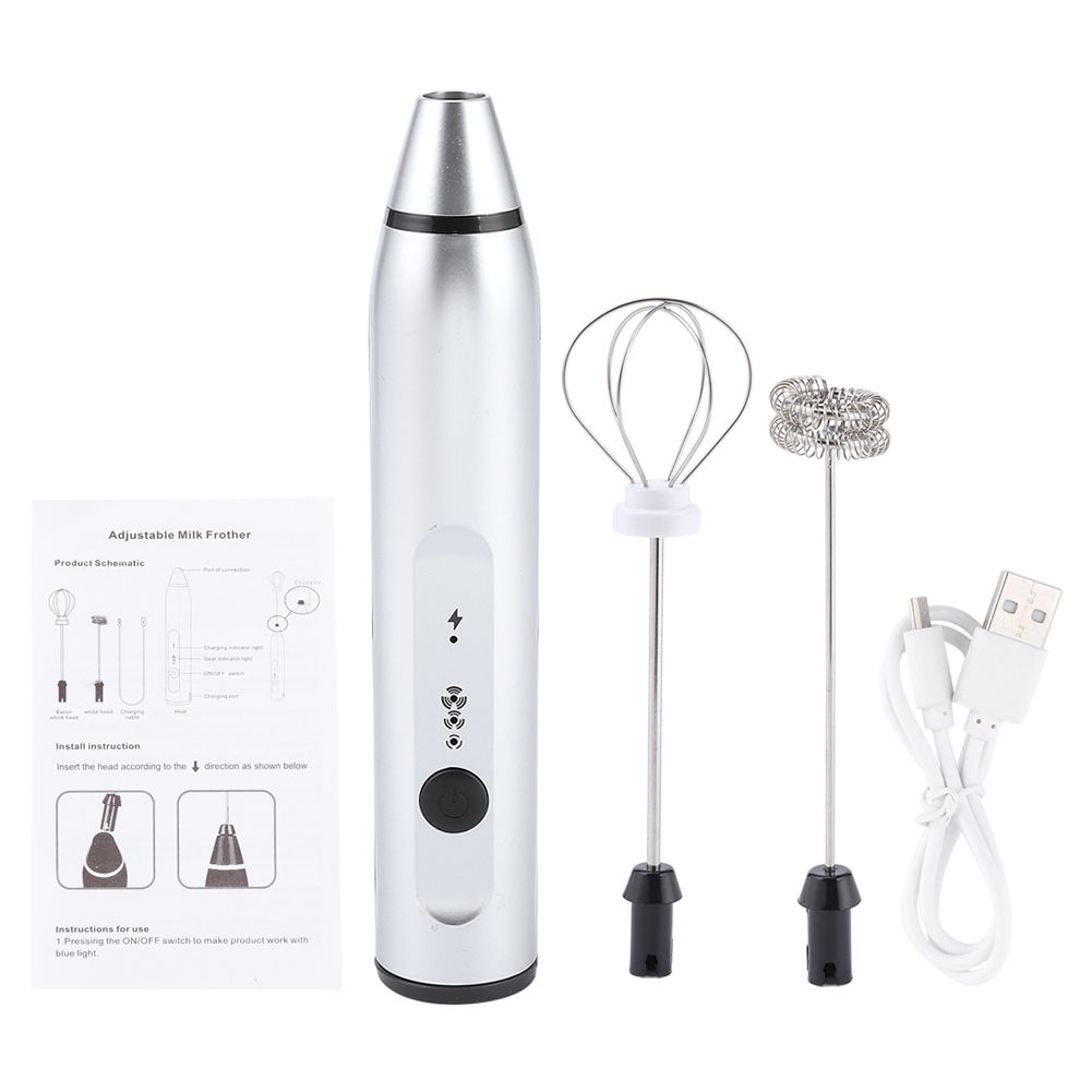 Rechargeable Milk Frother Electric Coffee Mixer Handheld Egg Beater Household view 2