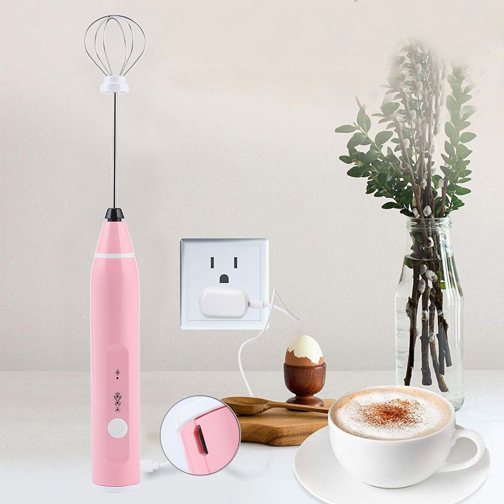 Rechargeable Milk Frother Electric Coffee Mixer Handheld Egg Beater Household view 6