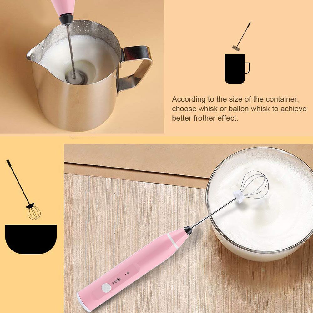 Rechargeable Milk Frother Electric Coffee Mixer Handheld Egg Beater Household view 9