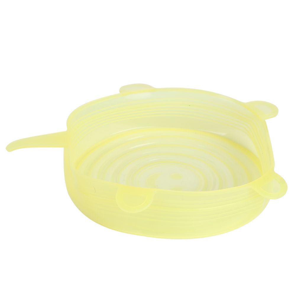 6Pcs/Set Kitchen Silicone Reusable Food Fruit Storage Preservation Stretch view 5