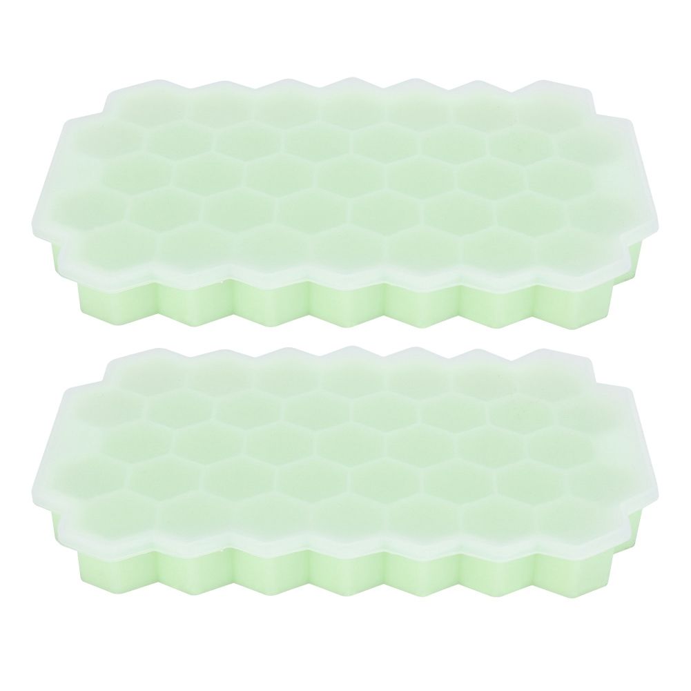 37 Grids Flexible Silicone Ice Trays Ice Cubes Mold with Lid for Kitchen DIY view 2