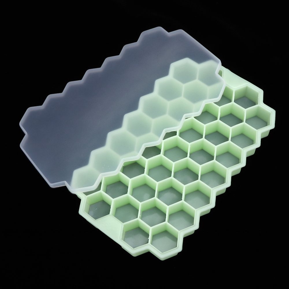 37 Grids Flexible Silicone Ice Trays Ice Cubes Mold with Lid for Kitchen DIY view 4