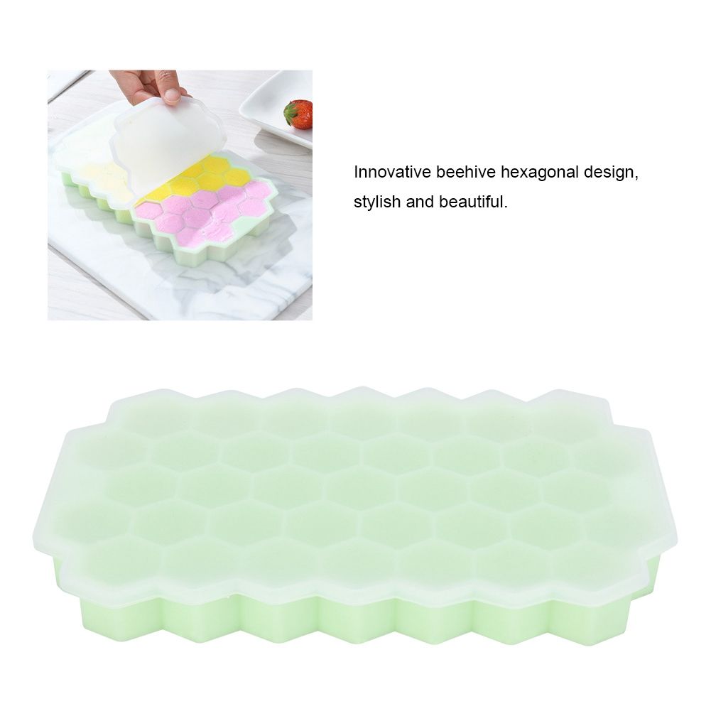 37 Grids Flexible Silicone Ice Trays Ice Cubes Mold with Lid for Kitchen DIY view 8