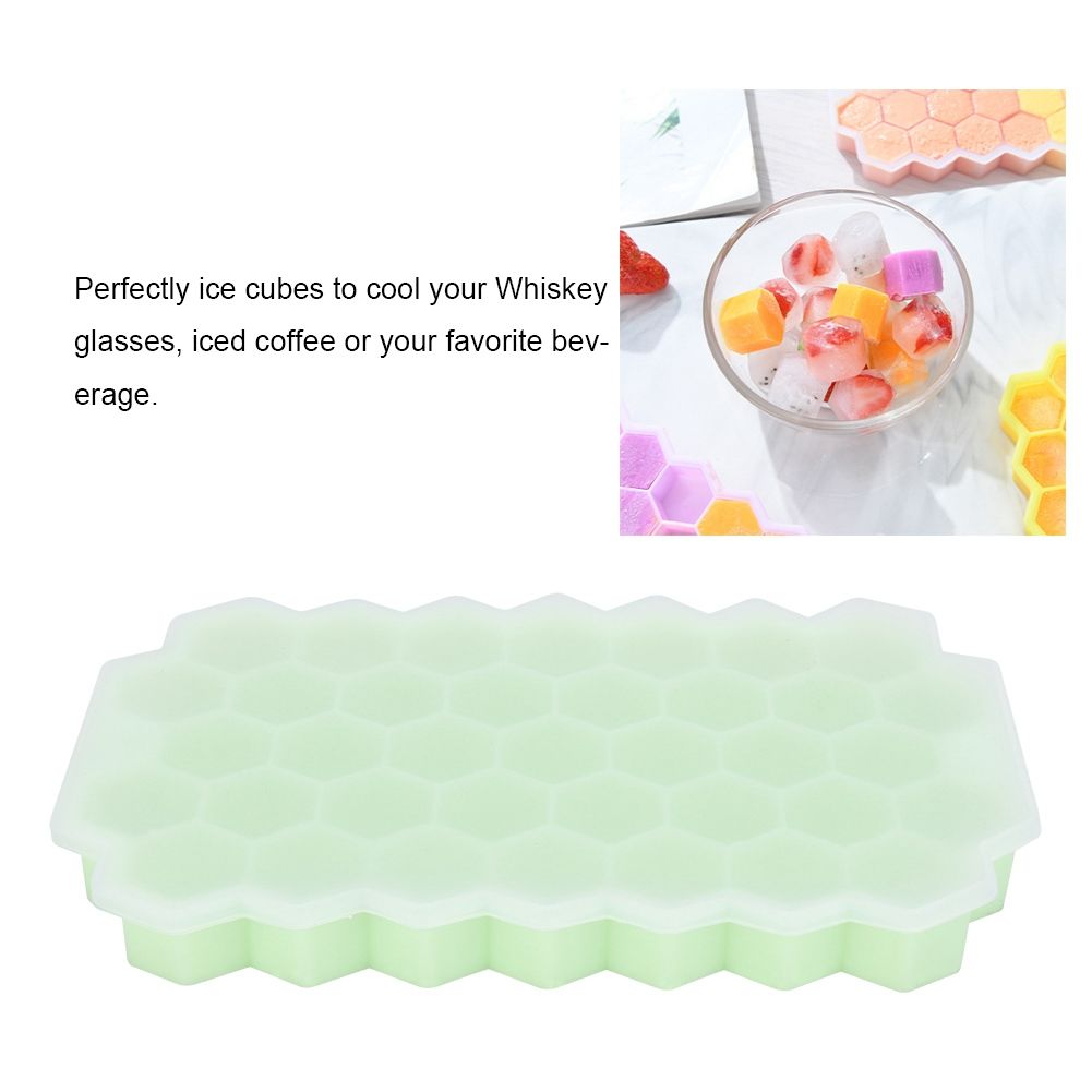 37 Grids Flexible Silicone Ice Trays Ice Cubes Mold with Lid for Kitchen DIY view 9