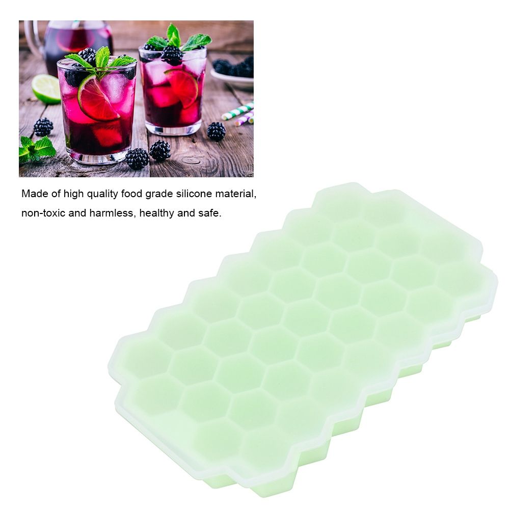 37 Grids Flexible Silicone Ice Trays Ice Cubes Mold with Lid for Kitchen DIY view 11