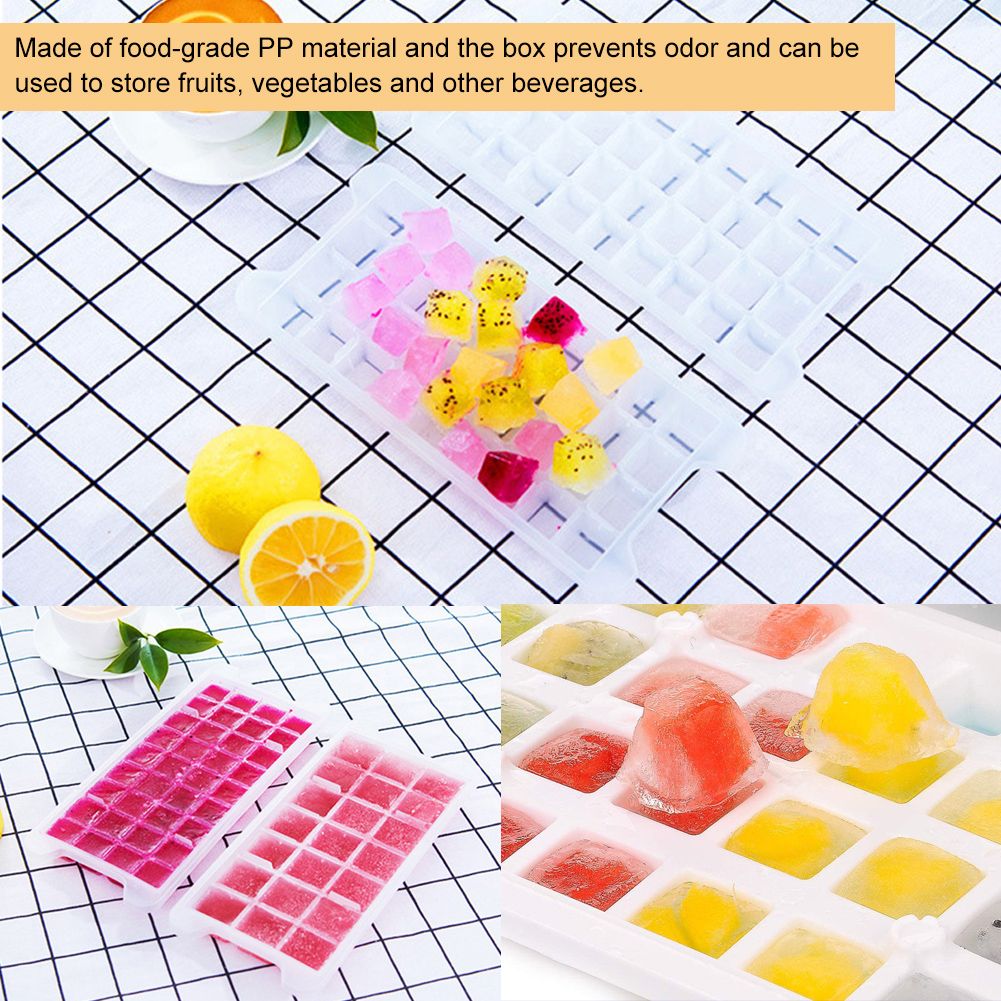 Food Grade Household Kitchen DIY Ice Cubes Mold Tray Ice Maker with Storage view 8