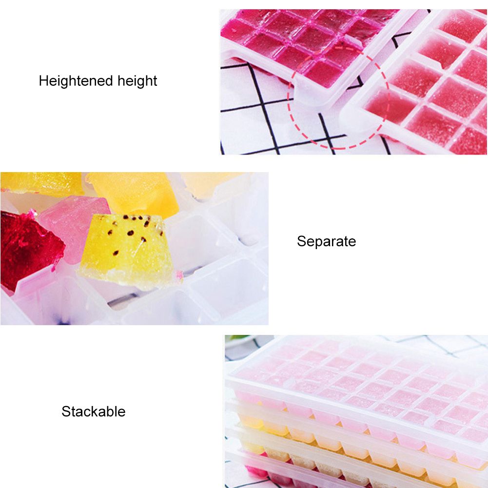 Food Grade Household Kitchen DIY Ice Cubes Mold Tray Ice Maker with Storage view 10