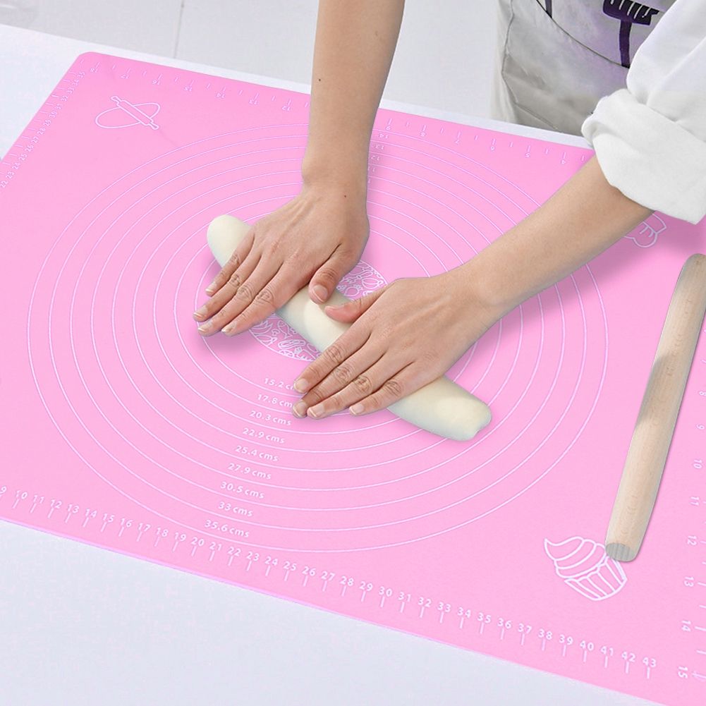 Kitchen Thicken Silicone Rolling Dough Pad Baking Mat with Scales DIY Baking