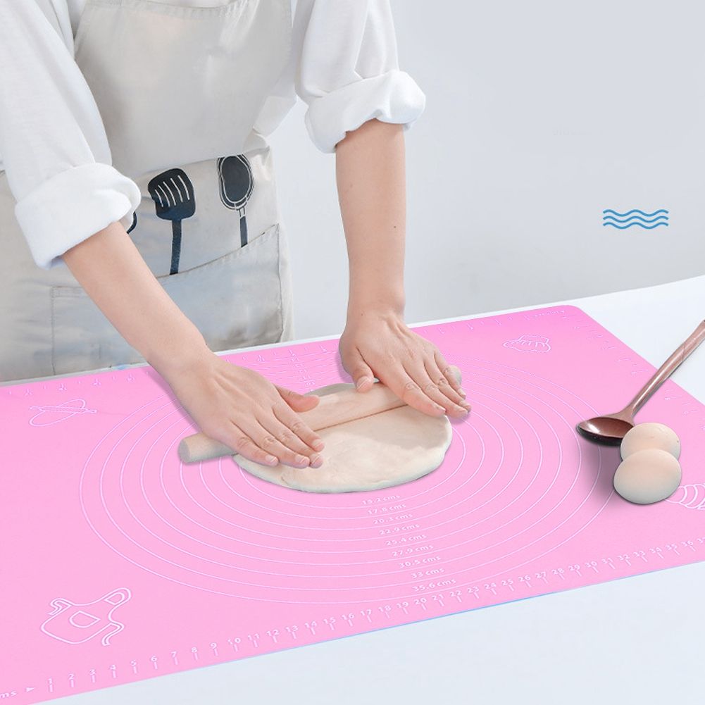 Kitchen Thicken Silicone Rolling Dough Pad Baking Mat with Scales DIY Baking view 3
