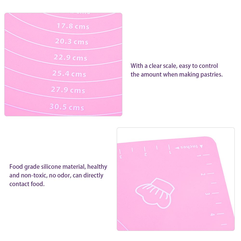 Kitchen Thicken Silicone Rolling Dough Pad Baking Mat with Scales DIY Baking view 8