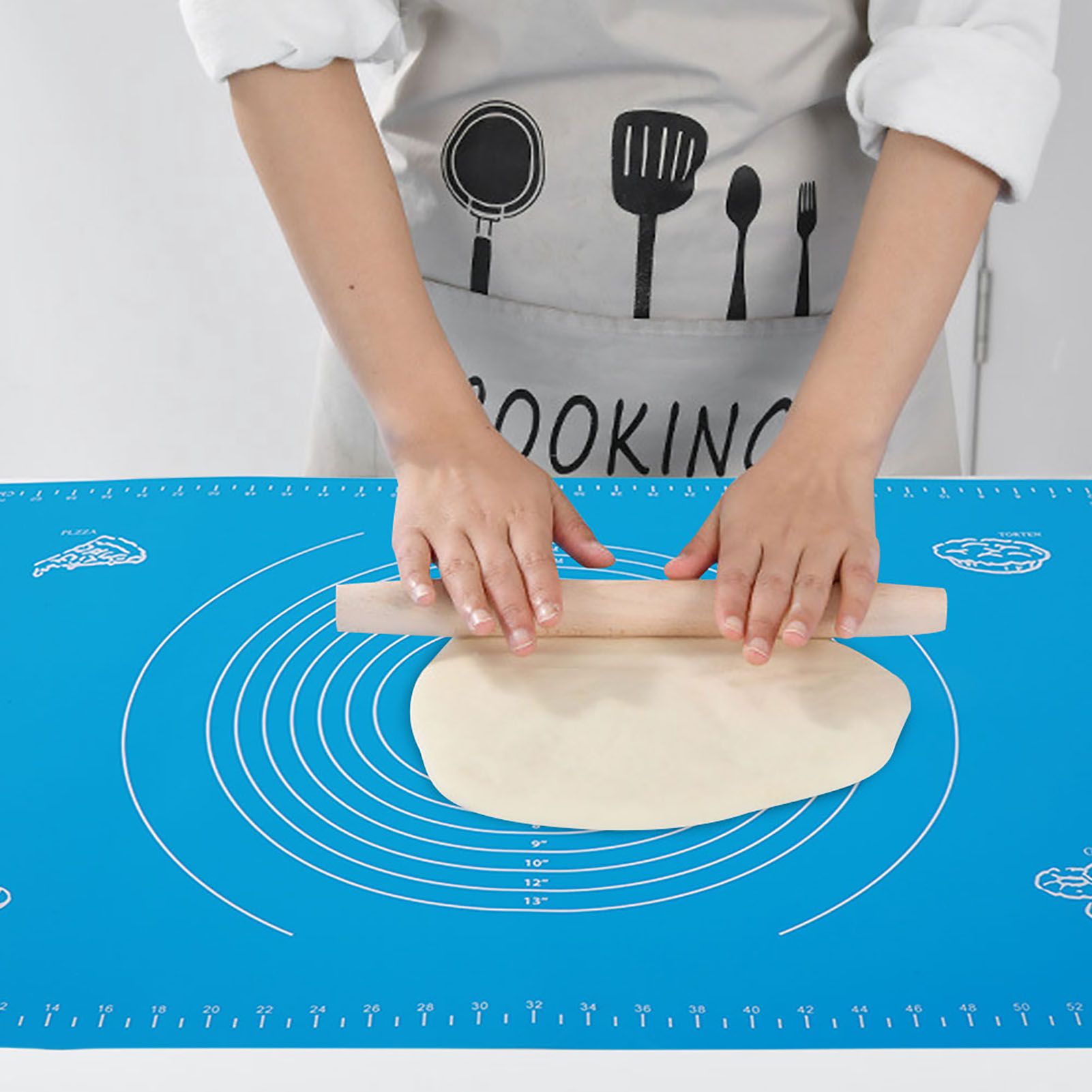 Household Silicone Non-Stick Baking Mat with Scales Rolling Dough Pad Kitchen view 6