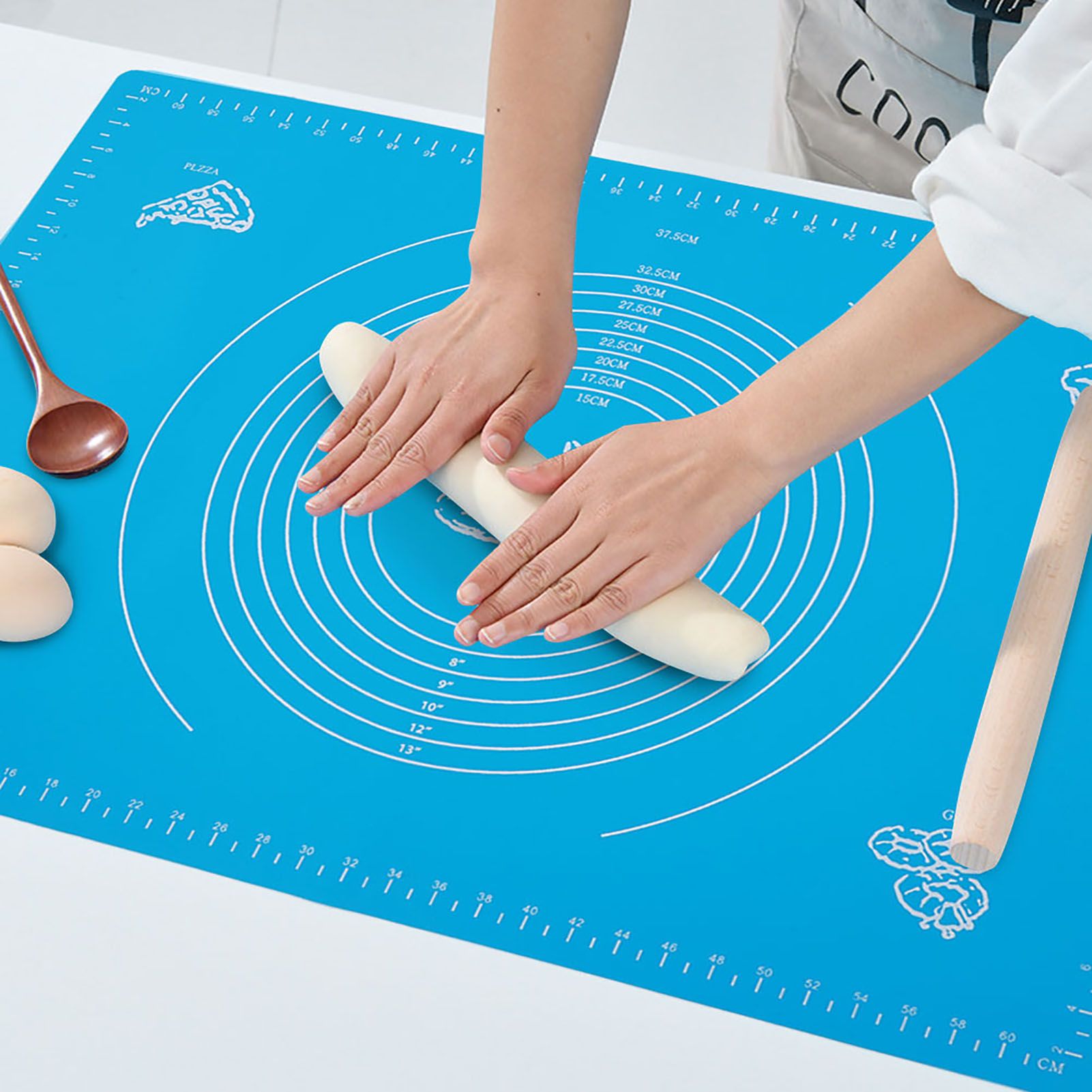 Household Silicone Non-Stick Baking Mat with Scales Rolling Dough Pad Kitchen view 7
