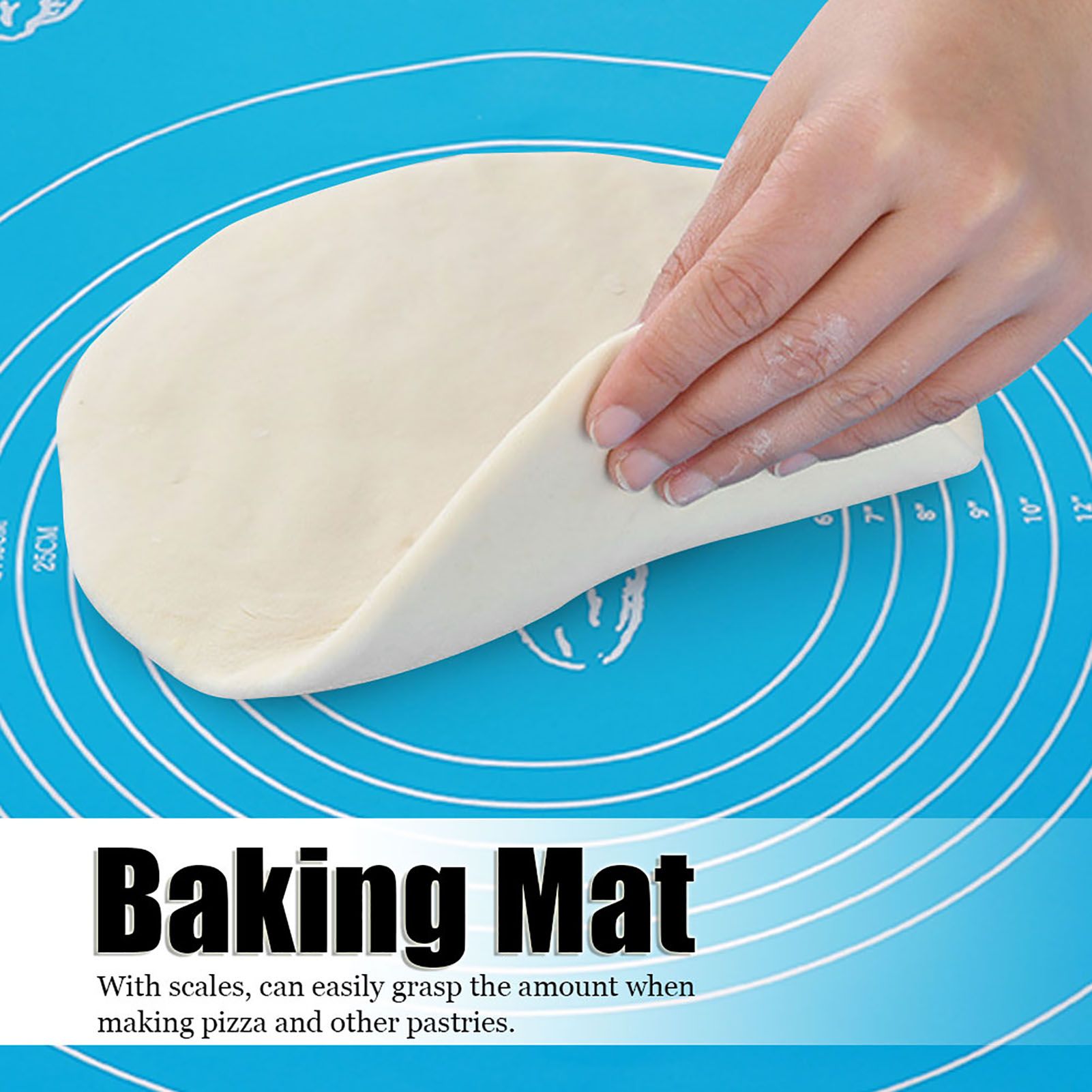 Household Silicone Non-Stick Baking Mat with Scales Rolling Dough Pad Kitchen view 8