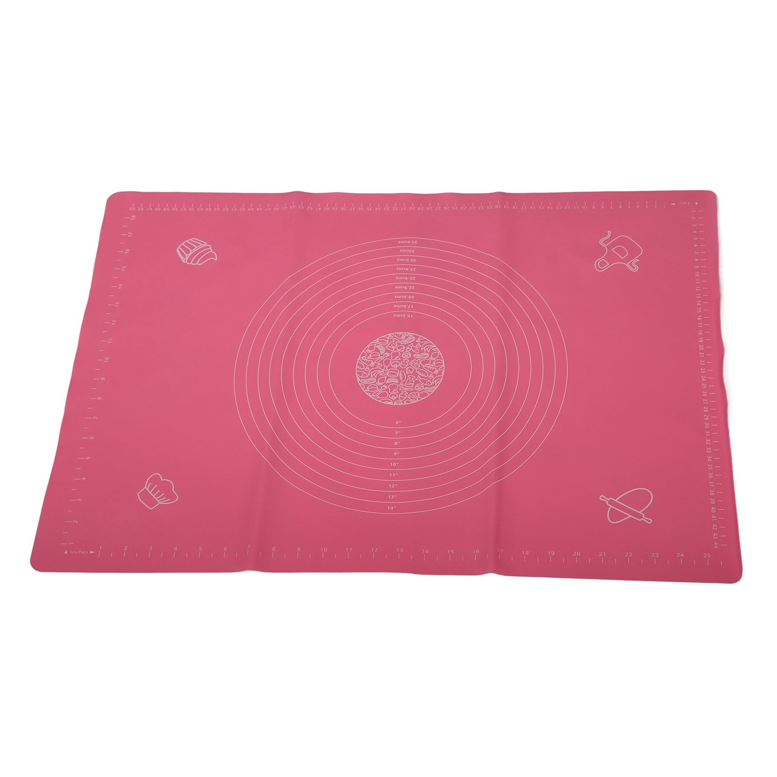 Silicone Non-Stick Rolling Kneading Dough Pad Mat with Scales Kitchen Baking