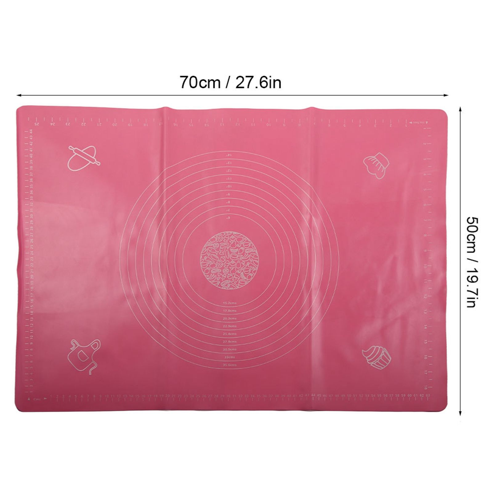Silicone Non-Stick Rolling Kneading Dough Pad Mat with Scales Kitchen Baking view 12