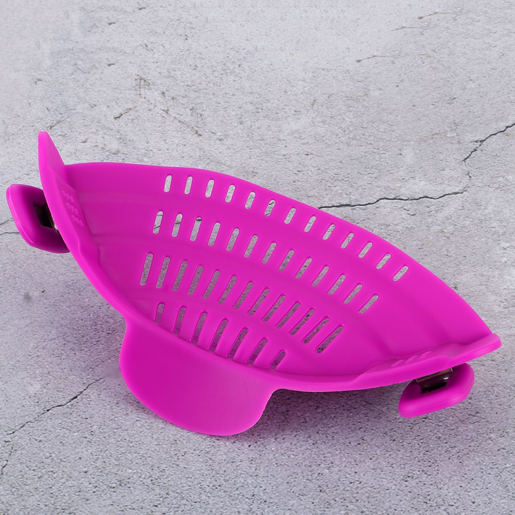 Silicone Clip On Pot Strainer Kitchen Filter Colanders for Noodles Vegetables view 6