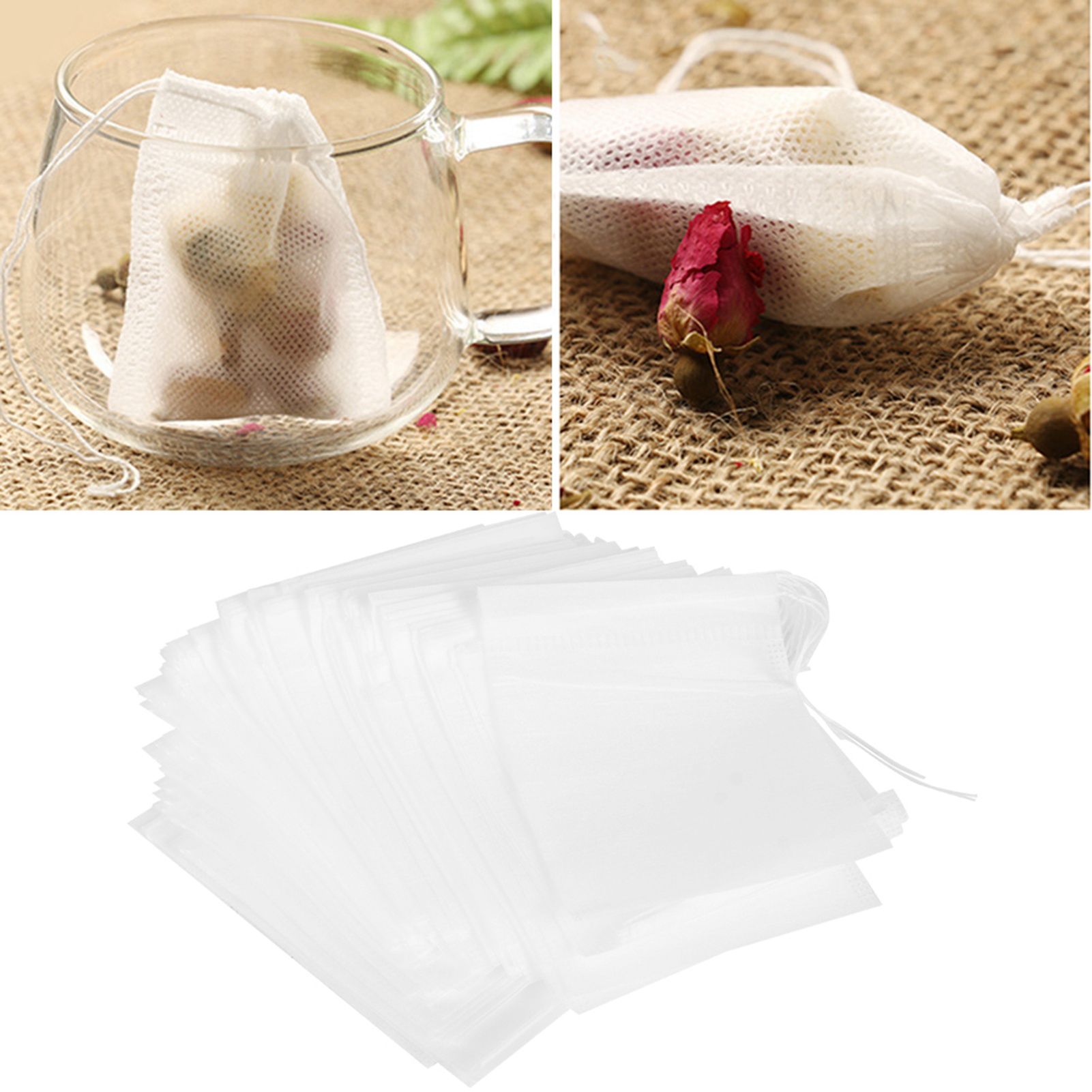 100Pcs 7x9cm Disposable Safe Tea Bags Tea Leaves Filter Strainer Infuser Bag view 11