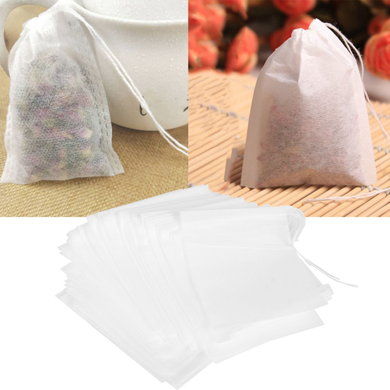 100Pcs 7x9cm Disposable Safe Tea Bags Tea Leaves Filter Strainer Infuser Bag view 12