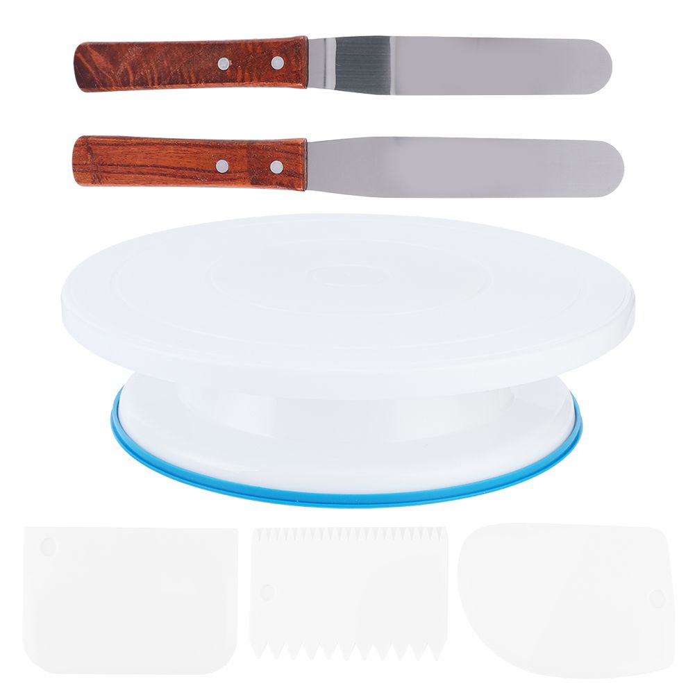 6Pcs/Set Kitchen Cake Decorating Turntable Cake Rotating Display Stand with view 2