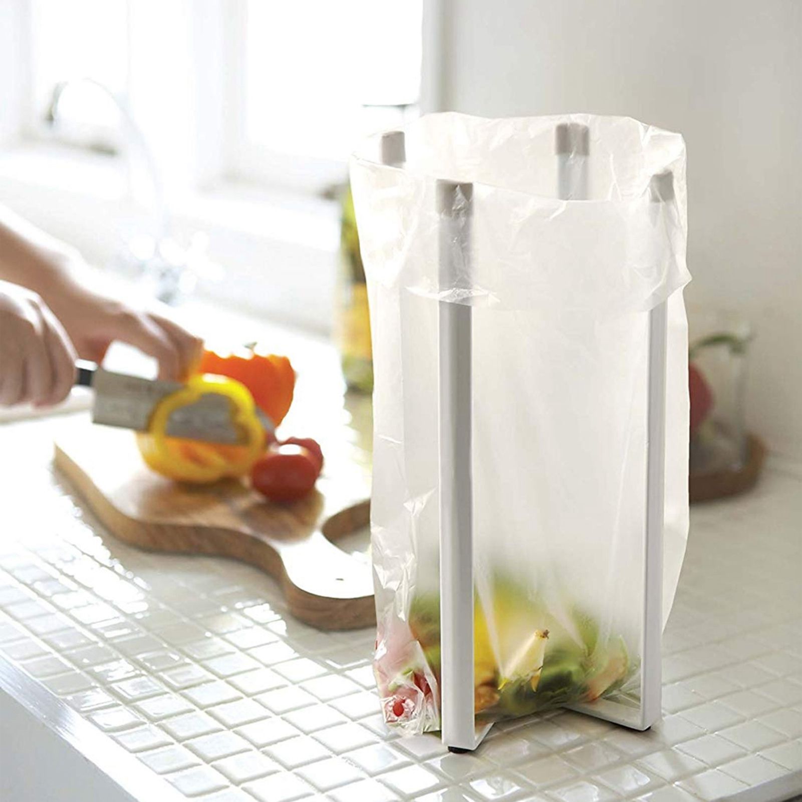 Multifunctional Kitchen Stand Holder for Plastic Bags Bottles Cups Drying view 5