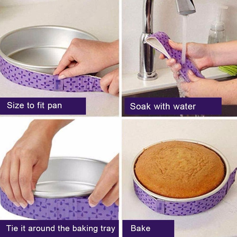 Household DIY Cake Baking Tray Mold Protection Strap Strips Bakeware Kitchen view 9