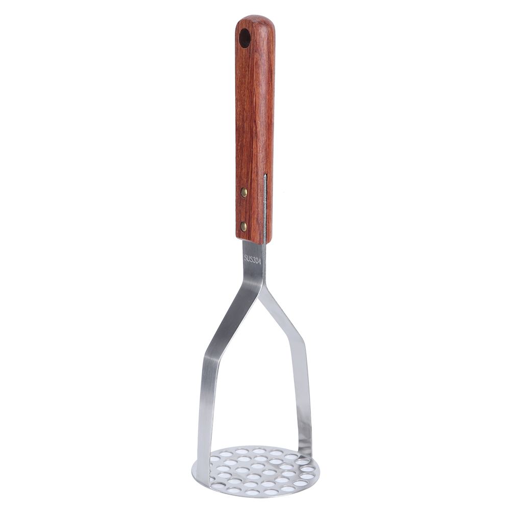 Household Manual SUS304 Stainless Steel Pressed Potato Masher Crusher Kitchen view 2