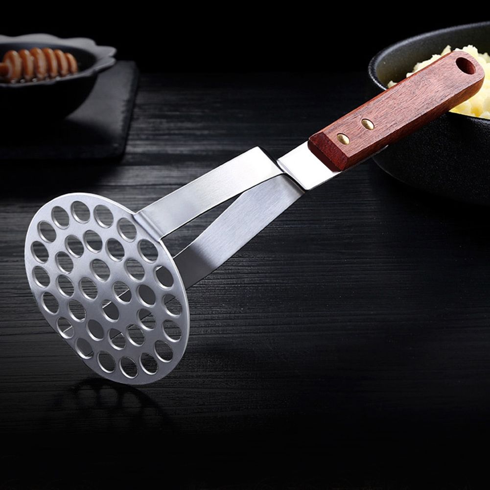 Household Manual SUS304 Stainless Steel Pressed Potato Masher Crusher Kitchen view 3