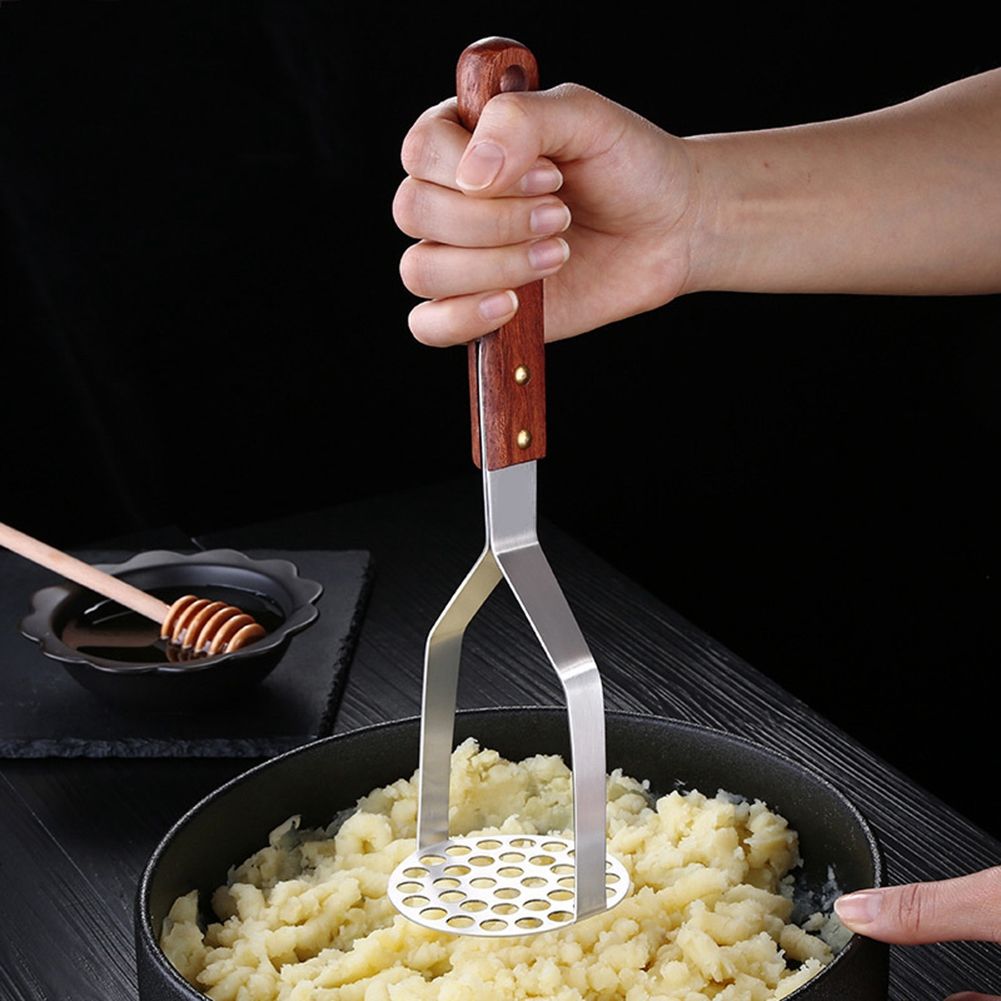 Household Manual SUS304 Stainless Steel Pressed Potato Masher Crusher Kitchen view 4